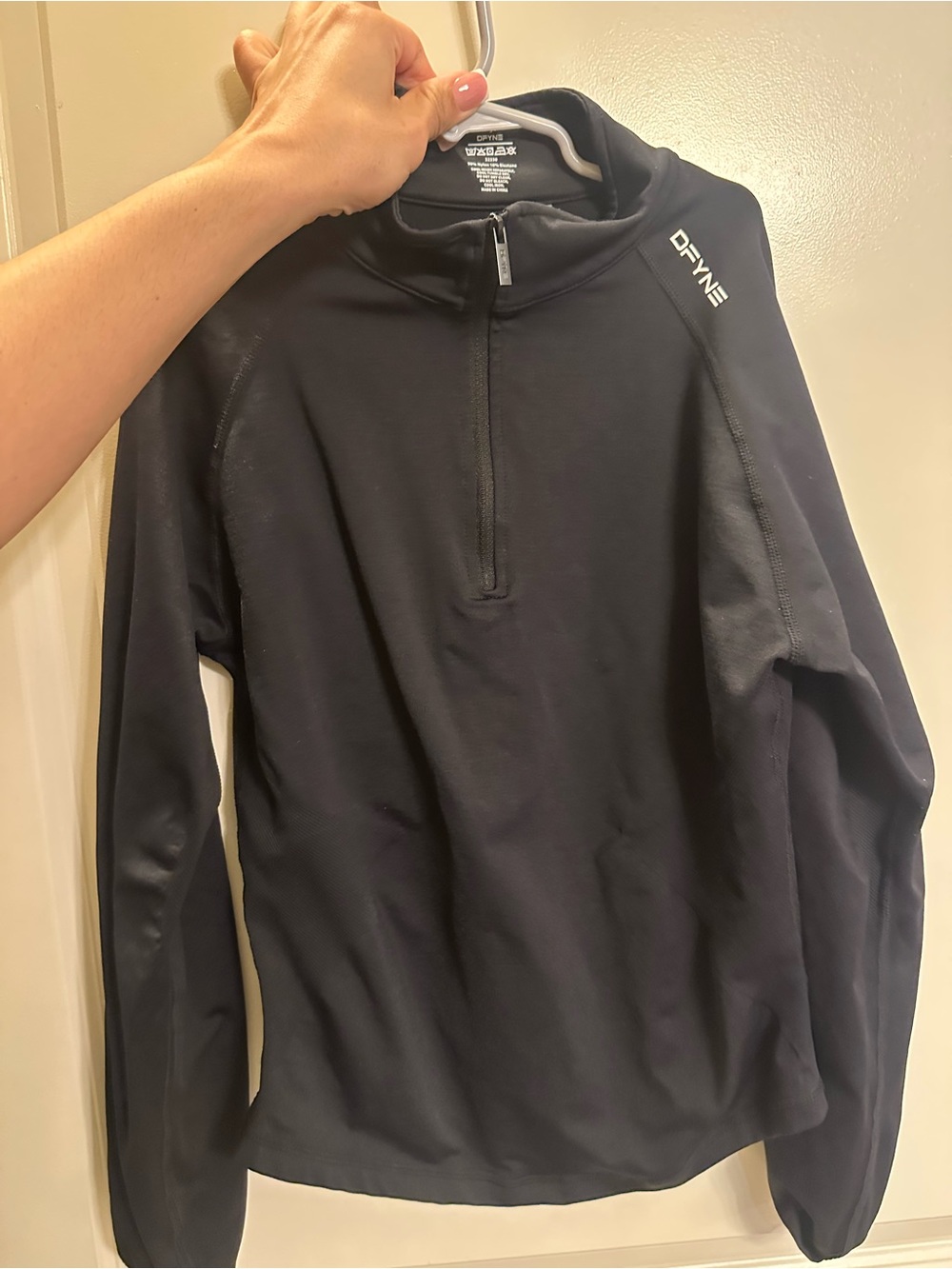 DFYNE Black Large Active Quarter-Zip Pullover